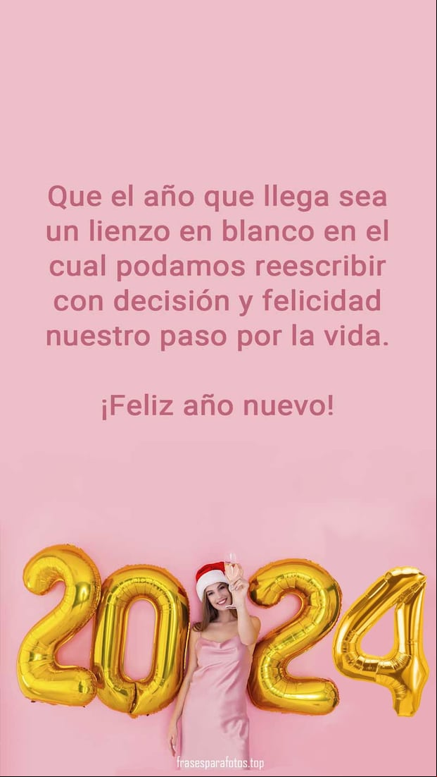 Imágenes con frases para la celebración del Año Nuevo 2024. (Foto: Internet)