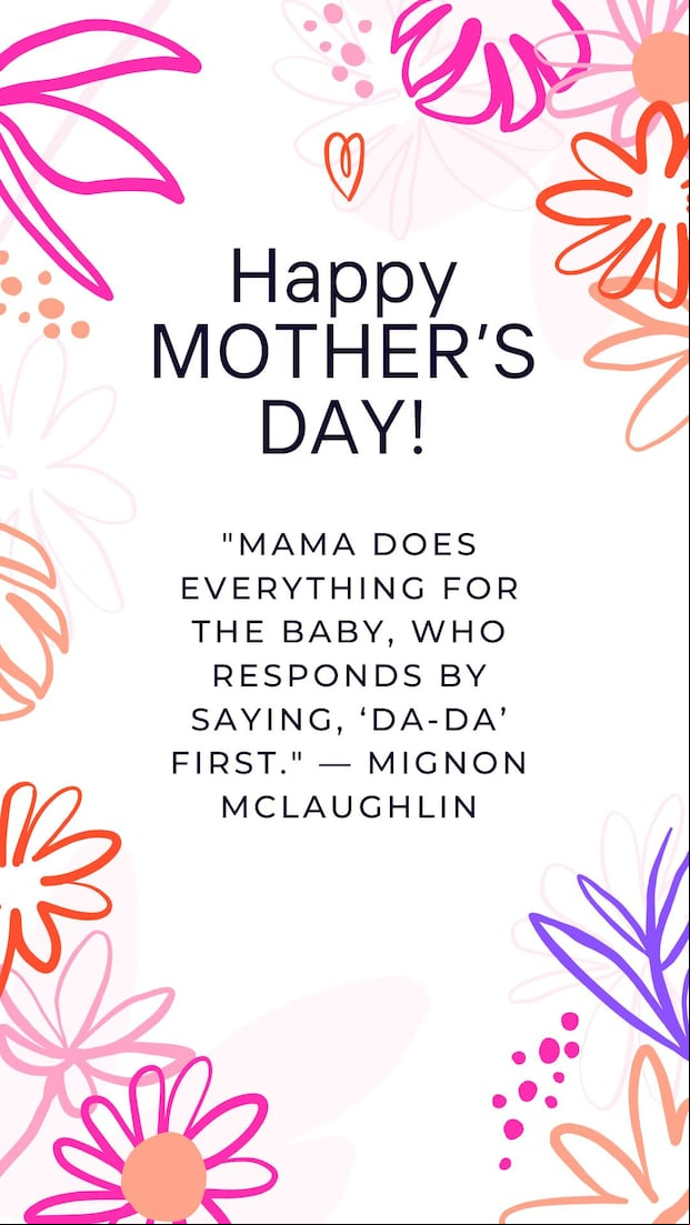 It's hard to be apart; please know you're in my heart! Happy Mother's Day, Mom! (Photo: Canva,com)