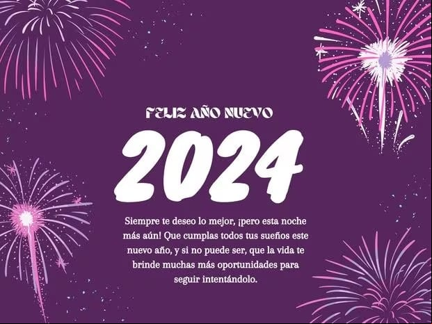 Imágenes con frases para la celebración del Año Nuevo 2024. (Foto: Internet)