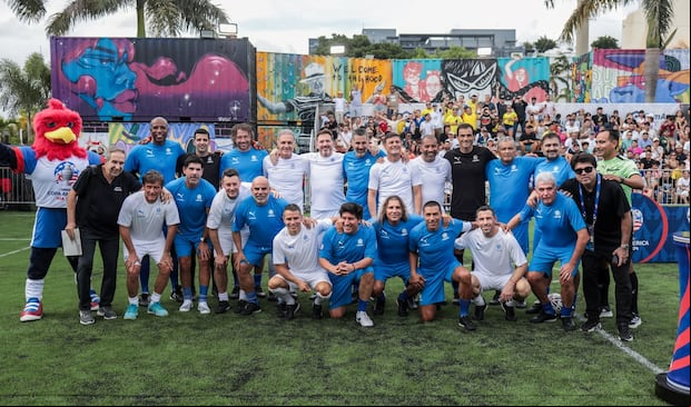Luis Guadalupe fue parte del partido de leyendas de la Conmebol. (Foto: Conmebol)