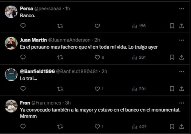 Los elogios de hinchas de Banfield a Romero.