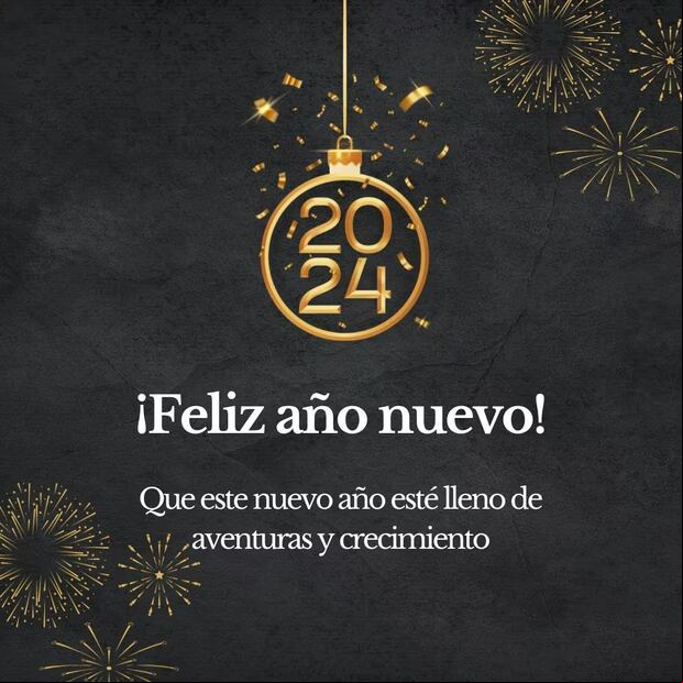 Imágenes con frases para la celebración del Año Nuevo 2024. (Foto: Internet)