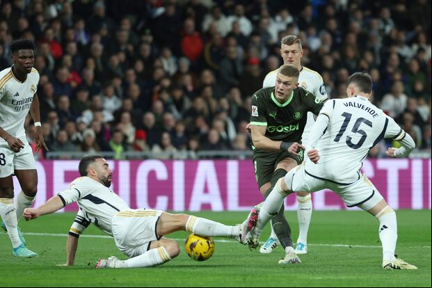 Real Madrid venció a Girona, por la fecha 24 de LaLiga española. (Foto: EFE)