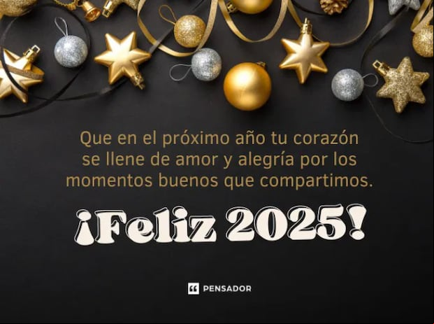Imágenes para dedicar a tus seres queridos en Año Nuevo 2025. (Foto: Pinterest).