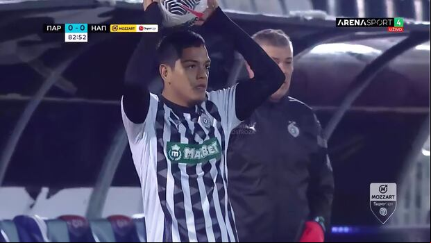 Grimaldo volvió a sumar minutos con Partizan luego de casi un mes. (Foto: Arena Sport)