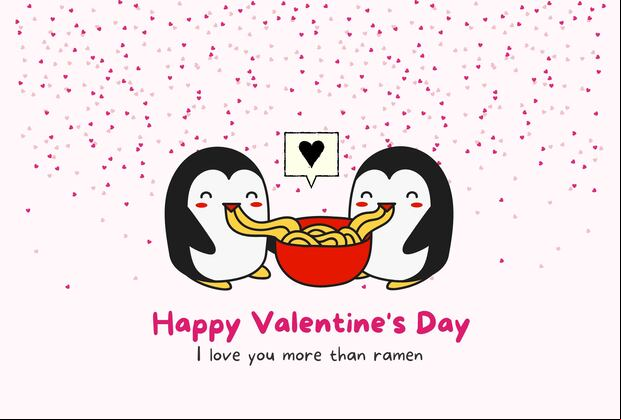 Happy Valentin'es Day! I love you more than ramen. | Photo by Canva
