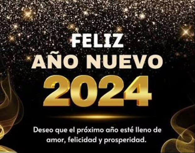 Imágenes con frases para la celebración del Año Nuevo 2024. (Foto: Internet)