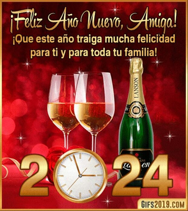 Imágenes con frases para la celebración del Año Nuevo 2024. (Foto: Internet)