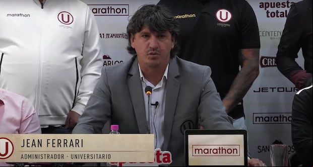 Jean Ferrari este jueves 26 de diciembre en conferencia de prensa. (Foto: Universitario).
