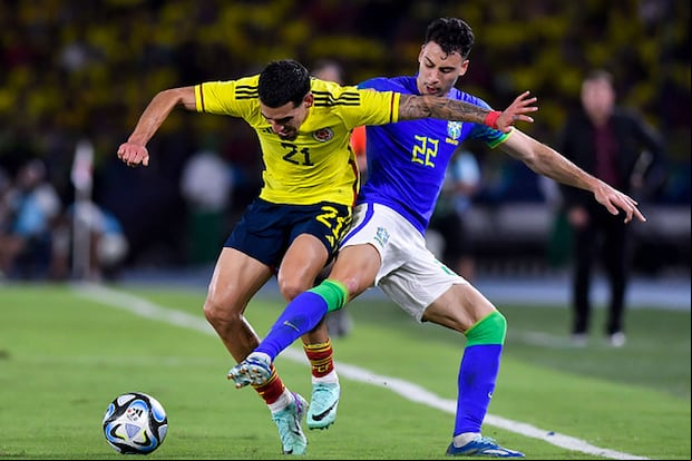 Las selecciones de Brasil y Colombia se miden este jueves por la fecha 13 de las Eliminatorias 2026. (Foto: Getty Images)