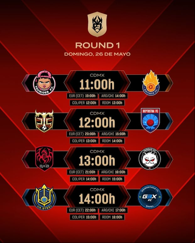 Todos los encuentros de la Primera Ronda
