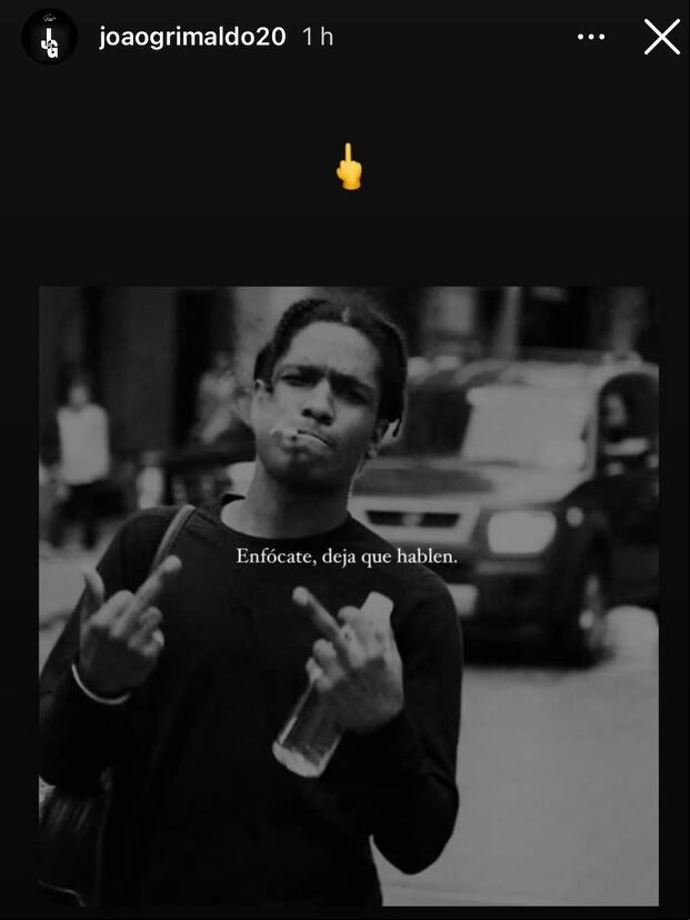 Joao Grimaldo y su publicación en Instagram. (Imagen: Instagram)