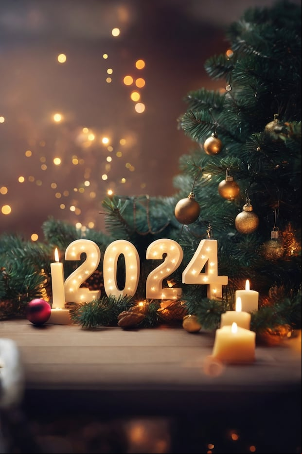 Imágenes con frases para la celebración del Año Nuevo 2024. (Foto: Internet)