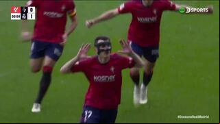 Gol de Ante Budimir: con un toque fino pone el 1-1 en el Real Madrid vs. Osasuna