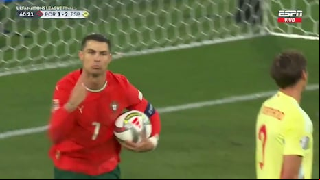 ¡Batacazo del ‘CR7’! Gol de Cristiano Ronaldo para el 2-2 de Portugal vs. España