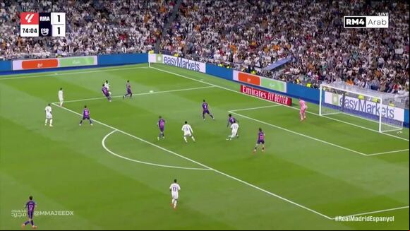Gol de Rodrygo para el 2-1 de Real Madrid vs. Espanyol. (Video: RM4 Arab)